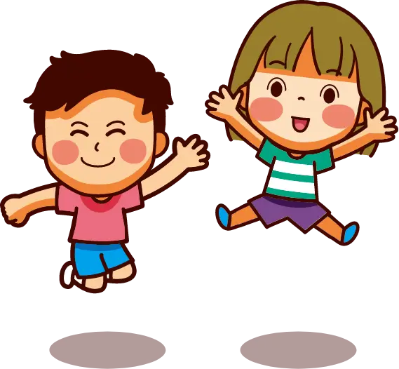 女の子と男の子のイラスト
